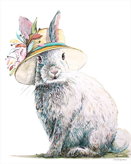 Kamdon Kreations KAM268 - KAM268 - Enchanted Rabbit - 12x16 Whimsical, Rabbit, Fashion, Hat, Easter, Spring, Bunny, Easter Hat from Penny Lane