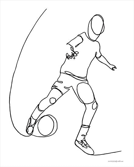 Kamdon Kreations KAM288 - KAM288 - Goals      - 12x16 Abstract, Line Drawing, Figurative, Man, Male, Soccer Player, Boy from Penny Lane