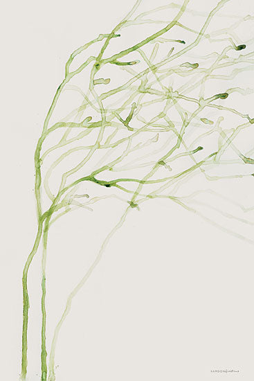 Kamdon Kreations KAM303 - KAM303 - Thistle and Thatch - 12x18 Abstract, Thistle, Thatch, Botanical, Plant, Greenery, Green and White from Penny Lane