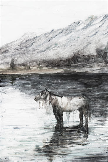 Kamdon Kreations KAM373 - KAM373 - Drenched - 12x18 Abstract, Horse, Landscape, Lake, Black & White, Drenched from Penny Lane