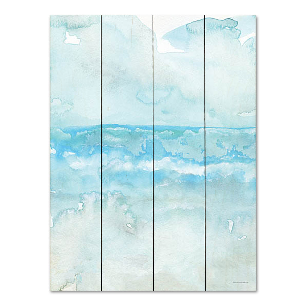 Kamdon Kreations KAM405PAL - KAM405PAL - Aqua Waves    - 12x16 Coastal, Abstract, Waves, Ocean, Blue & White, Watercolor, Landscape from Penny Lane