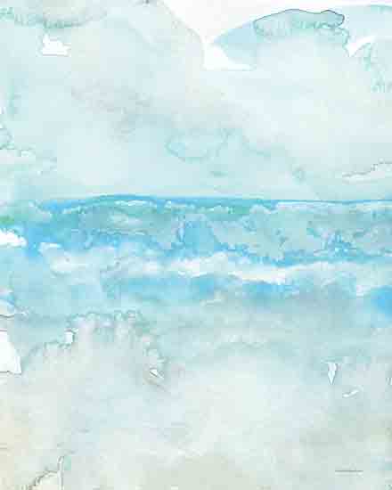 Kamdon Kreations KAM405 - KAM405 - Aqua Waves    - 12x16 Coastal, Abstract, Waves, Ocean, Blue & White, Watercolor, Landscape from Penny Lane