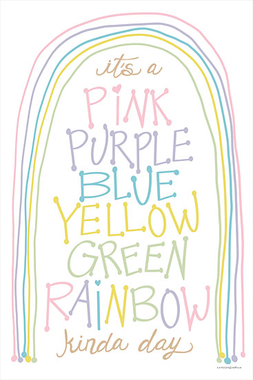 Kamdon Kreations KAM460 - KAM460 - Rainbow Kinda Day - 12x18 Rainbow Kinda Day, Rainbow, Pastel Colors, Baby, Typography, Signs from Penny Lane
