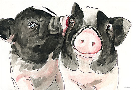 Kamdon Kreations KAM482 - KAM482 - Piglet Kisses - 16x12 Pigs, Piglets, Baby Pigs, Farm Animals from Penny Lane