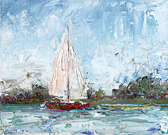 Kamdon Kreations KAM516 - KAM516 - Here We Go a Sailing - 16x12 Abstract, Sailboat, Sailing, Coastal, Lake, Textured from Penny Lane