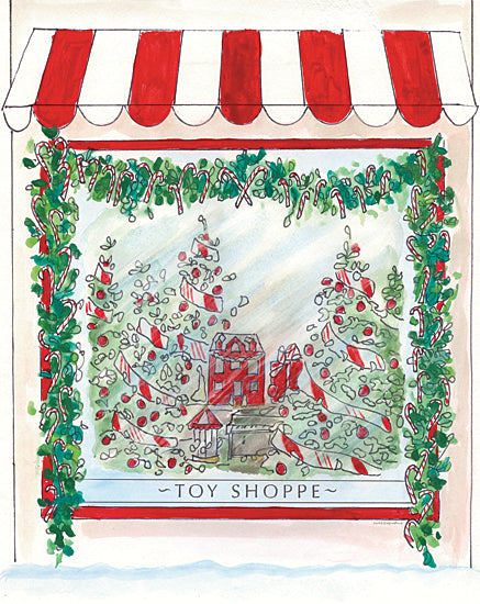 Kamdon Kreations KAM577 - KAM577 - Toy Shoppe on Holly St. - 12x16 Christmas, Holidays, Toy Shoppe, Vintage, Store Window, Winter from Penny Lane