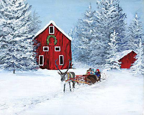 Kamdon Kreations KAM630 - KAM630 - Over the River and Through the Woods - 16x12 Winter, Barn, Farm, Sleigh, Sleighride, Path, Christmas, Christmas Decorations, Landscape from Penny Lane