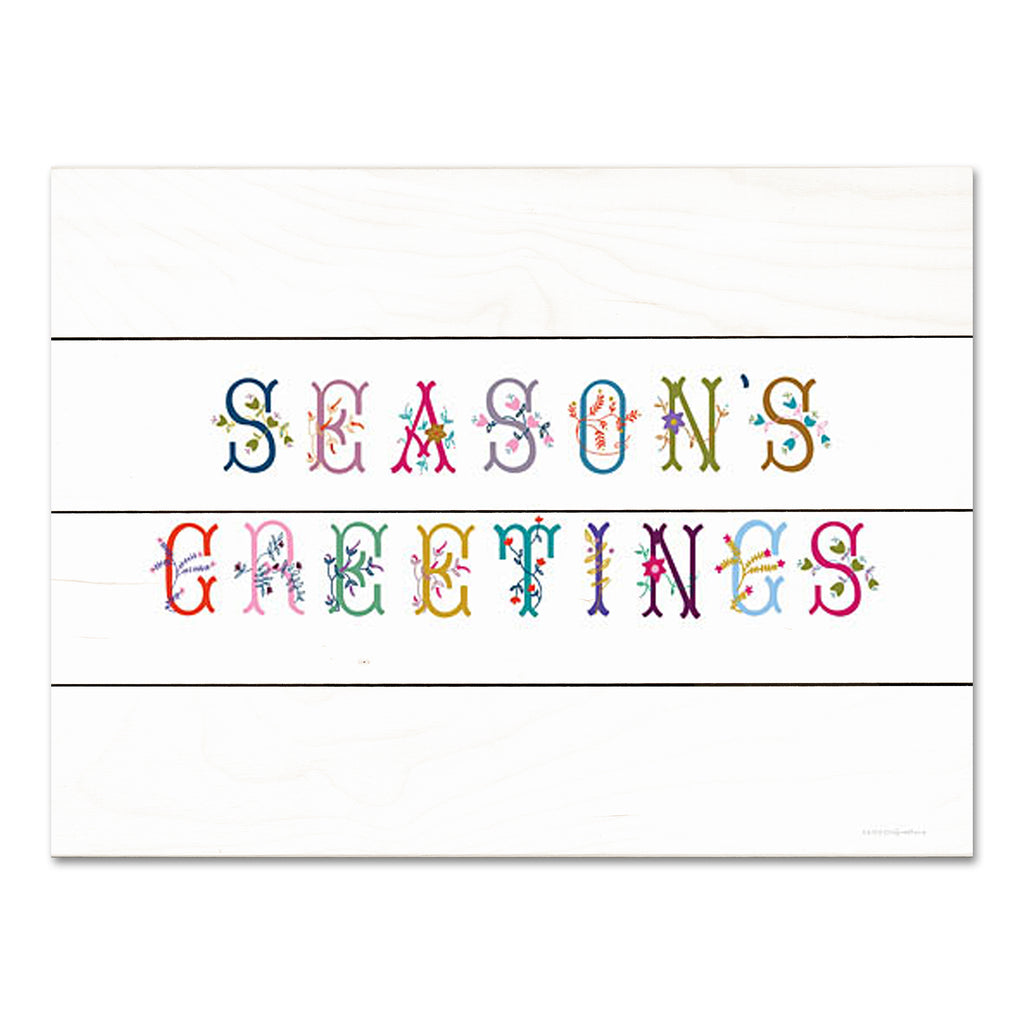 Kamdon Kreations KAM638PAL - KAM638PAL - Boho Season's Greetings - 16x12 Christmas, Holidays, Typography, Signs, Season's Greetings, Greenery, Flowers, Winter from Penny Lane