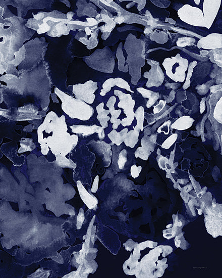 Kamdon Kreations KAM667 - KAM667 - Flora-scopy 2 - 12x16 Abstract, Flowers, Botanical, Blue & White, Leaves, Watercolor, Contemporary from Penny Lane