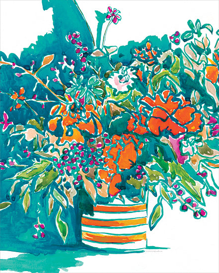 Kamdon Kreations KAM696 - KAM696 - Bright Hues of Summer - 12x16 Abstract, Flowers, Bouquet, Vase, Tropical, Summer from Penny Lane