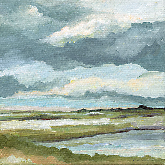 Kamdon Kreations KAM734 - KAM734 - Wind From the East - 12x12 Abstract, Landscape, Lake, Clouds from Penny Lane