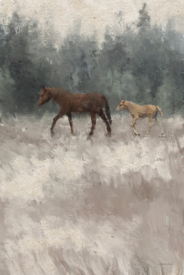 Kamdon Kreations KAM766 - KAM766 - Little Blonde Colt - 12x18 Abstract, Horses, Mare, Foal, Pasture, Landscape, Trees from Penny Lane