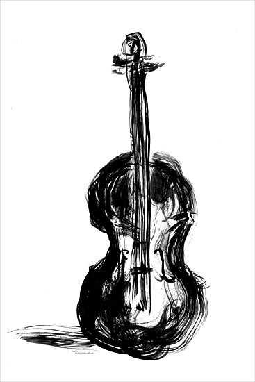 Kamdon Kreations KAM801 - KAM801 - Music is Art for the Soul - 12x18 Abstract, Violin, Music, Musical Instrument, Sketch, Drawing Print, Black & White from Penny Lane