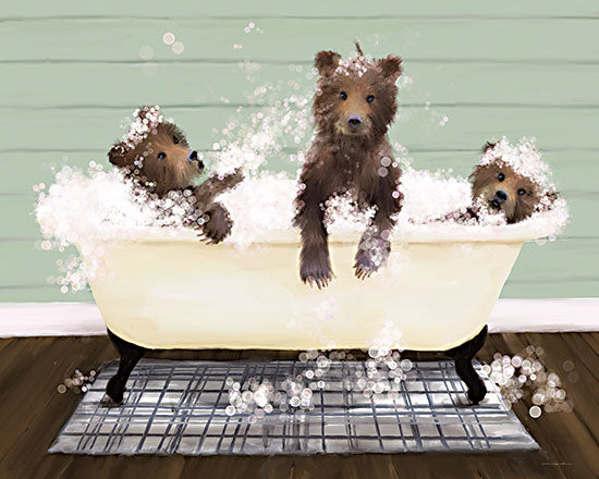 Kamdon Kreations KAM829 - KAM829 - Bear-ly Clean - 16x12 Bath, Bathroom, Bears,  Bathtub, Whimsical, Lodge, Bears in Bathtub, Bubbles from Penny Lane