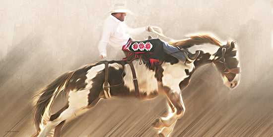 Kari Brooks KARI157 - KARI157 - Pinto Bronco - 18x9 Cowboy, Horse, Western, Rodeo, Competition, Sports, Masculine from Penny Lane