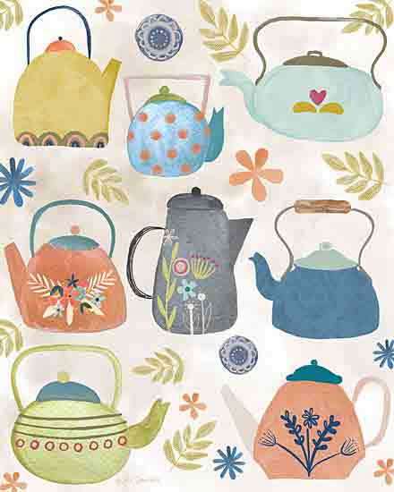 Katie Doucette KD123 - KD123 - Teapots - 12x16 Kitchen, Tea, Teapots, Greenery from Penny Lane