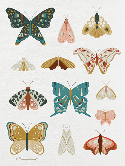 Kelley Talent KEL381 - KEL381 - Butterflies and Moths - 12x16 Butterflies, Moths, Chart, Nature, Folk Art from Penny Lane