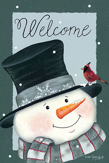 Lisa Kennedy KEN1092 - KEN1092 - Cardinals Welcome - 12x18 Signs, Typography, Welcome, Snowman, Cardinal from Penny Lane