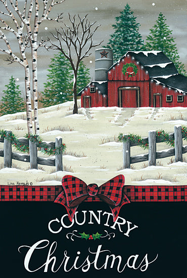 Lisa Kennedy KEN1098 - KEN1098 - Country Barn Christmas - 12x18 Holidays, Country, Farm, Barn, Winter, Trees, Signs from Penny Lane