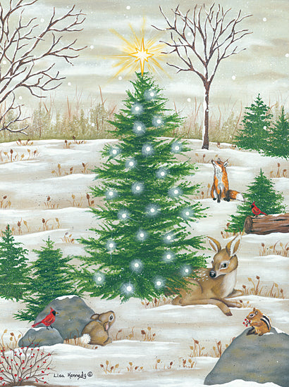 Lisa Kennedy KEN1102 - KEN1102 - Baby Deer - 12x16 Christmas, Trees, Deer, Cardinal, Rabbit, Fox, Chipmunk from Penny Lane