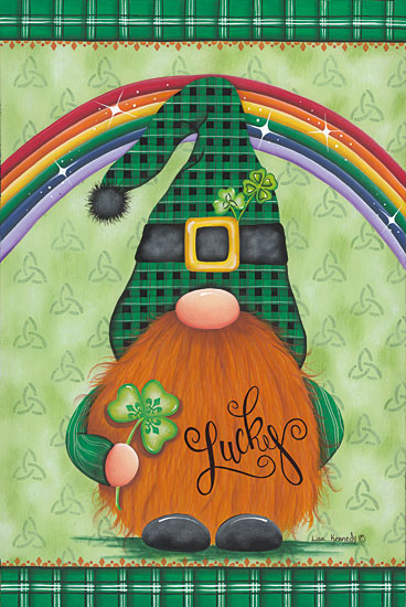 Lisa Kennedy KEN1166 - KEN1166 - St. Pat's Gnome - 12x18 St. Patrick's Day Gnome, Gnome, Leprechaun, Rainbow, Four Leaf Clover, Lucky, Irish from Penny Lane