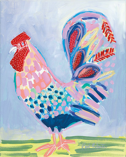 Kait Roberts KR306 - KR306 - Eric on the Prowl   - 12x16 Abstract, Rooster, Farm Animal from Penny Lane