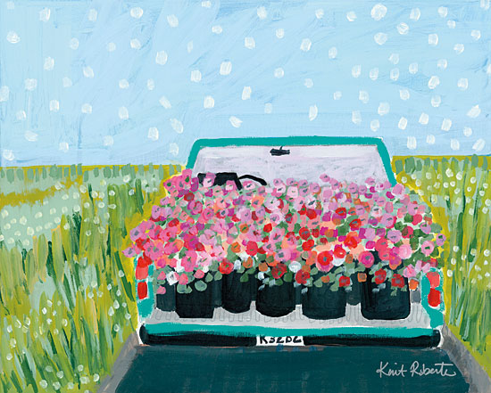 Kait Roberts KR308 - KR308 - Stay Wild  - 16x12 Truck, Truck Bed, Poppies, Flowers, Pink Flowers, Abstract from Penny Lane