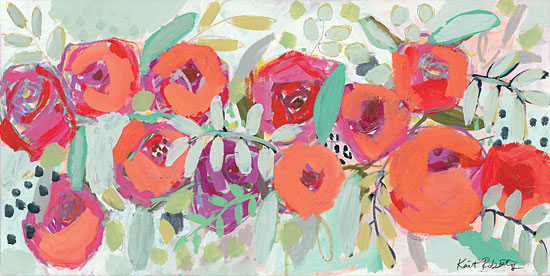 Kait Roberts KR413 - KR413 - Sweet Nothings - 24x12 Abstract, Flowers, Red Flowers, Botanical from Penny Lane