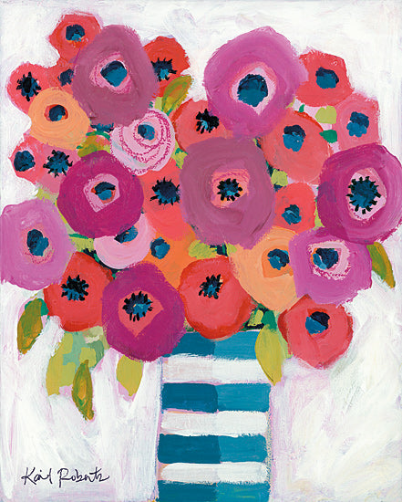 Kait Roberts KR500 - KR500 - Consumed by Confidence - 12x16 Red and Purple Flowers, Vase, Flowers, Bouquet, Blooms, Botanical from Penny Lane