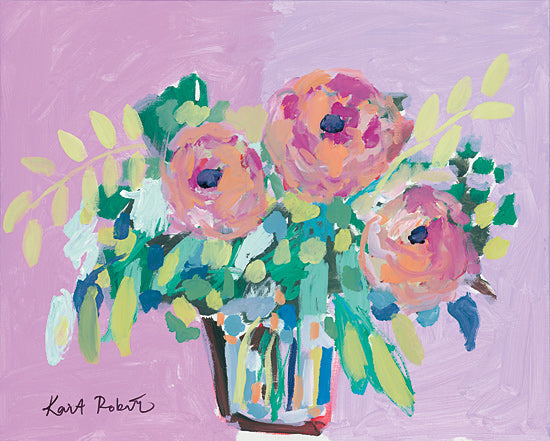 Kait Roberts KR503 - KR503 - In Full Spring - 16x12 Pink Flowers, Flowers, Vase, Bouquet, Blooms, Botanical from Penny Lane
