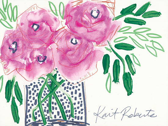 Kait Roberts KR559 - KR559 - Find the Sunlight      - 16x12 Flowers, Pink Flowers, Bouquet, Vase, Abstract from Penny Lane