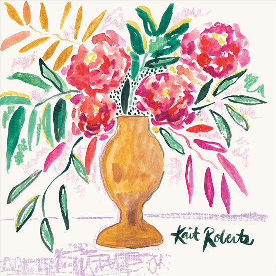 Kait Roberts KR561 - KR561 - Fancy and Fresh - 12x12 Flowers, Bouquet, Vase, Abstract, Modern from Penny Lane