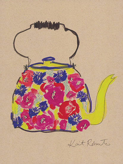 Kait Roberts KR570 - KR570 - Tea for Two     - 12x16 Tea, Tea Kettle, Flowers from Penny Lane