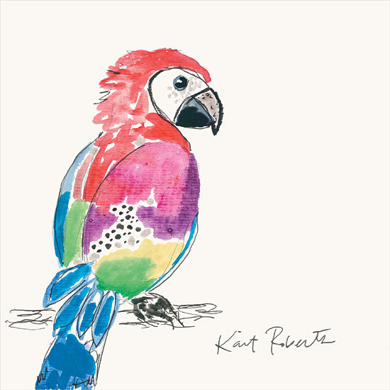 Kait Roberts KR599 - KR599 - Preston the Parrot - 12x12 Parrot, Colorful, Tropical from Penny Lane