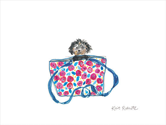 Kait Roberts KR644 - KR644 - Winston the Pup - 16x12 Floral Bag, Dog, Portrait from Penny Lane