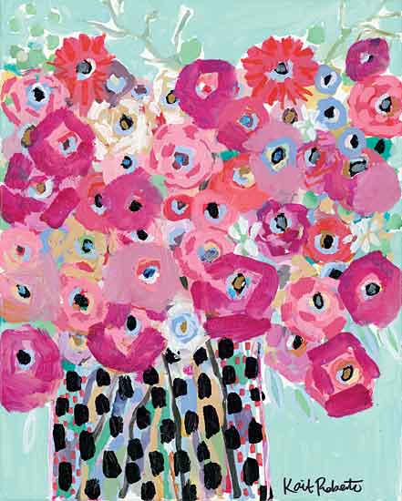 Kait Roberts KR665 - KR665 - Hey Girl - 12x16 Flowers, Pink Flowers, Vase, Bouquet, Botanical from Penny Lane