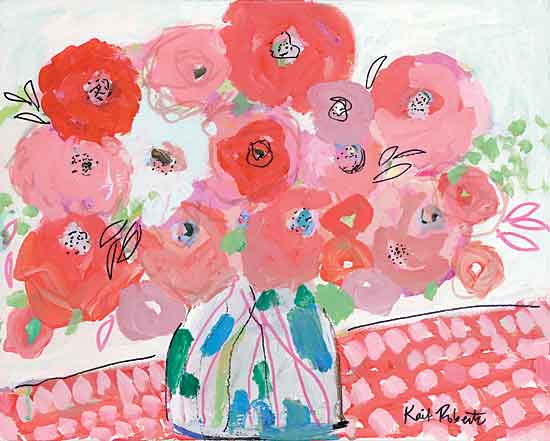 Kait Roberts KR667 - KR667 - Heart's Content - 16x12 Flowers, Pink Flowers, Vase, Bouquet, Botanical from Penny Lane