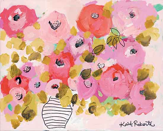 Kait Roberts KR668 - KR668 - We All Belong - 16x12 Flowers, Pink Flowers, Vase, Bouquet, Botanical from Penny Lane