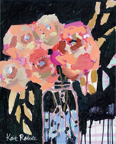 Kait Roberts KR680 - KR680 - A Season of Waiting for These Blooms     - 12x16 Abstract, Flowers, Botanical, Glass Vase from Penny Lane