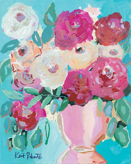 Kait Roberts KR685 - KR685 - Love Your Secret Admirer - 12x16 Abstract, Flowers, Pink, White, Flowers, Bouquet from Penny Lane