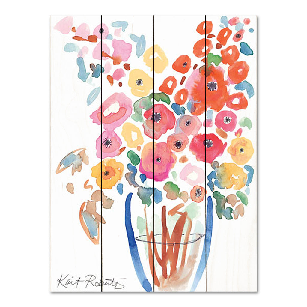 Kait Roberts KR763PAL - KR763PAL - Bundle of Summer Color - 12x16 Flowers, Bouquet, Abstract, Summer, Rainbow Colors, Vase, Watercolor from Penny Lane