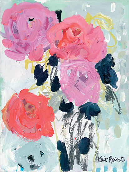 Kait Roberts KR782 - KR782 - Be Patient - 12x16 Abstract, Flowers, Pink Flowers, Bouquet, Blooms, Botanical from Penny Lane