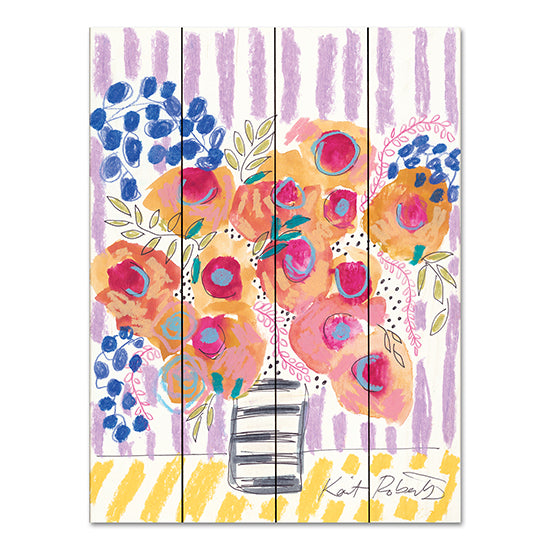 Kait Roberts KR789PAL - KR789PAL - Peach Poppies - 12x16 Peach Poppies, Poppies, Abstract, Flowers, Vase, Bouquet, Contemporary from Penny Lane