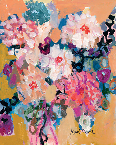 Kait Roberts KR811 - KR811 - Cultivate Creativity - 12x16 Abstract, Flowers, Rainbow Colors, Bouquet, Vase, Contemporary from Penny Lane