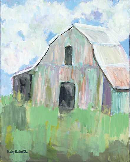 Kait Roberts KR820 - KR820 - Pastel Barn I - 12x16 Abstract, Barn, Pastel, Neutral from Penny Lane