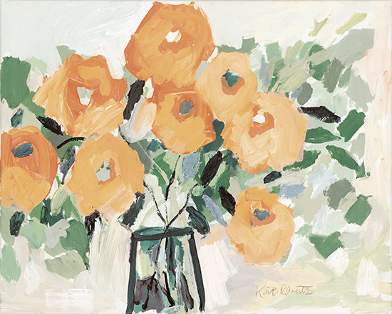 Kait Roberts KR827 - KR827 - Blooms for Ruthie - 16x12 Abstract, Flowers, Orange Flowers, Bouquet, Vase, Botanical from Penny Lane