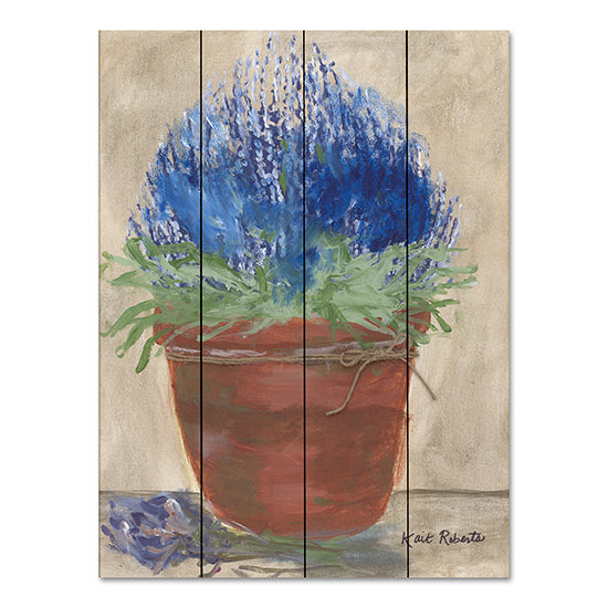 Kait Roberts KR828PAL - KR828PAL - Flowers for Carol - 12x16 Abstract, Lavender, Herbs, Potted Herbs, Clay Pot from Penny Lane