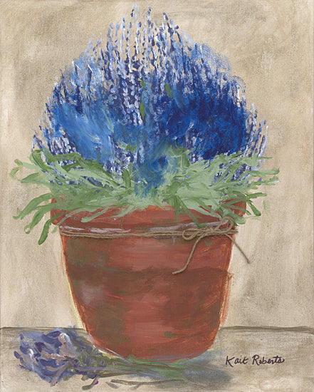 Kait Roberts KR828 - KR828 - Flowers for Carol - 12x16 Abstract, Lavender, Herbs, Potted Herbs, Clay Pot from Penny Lane