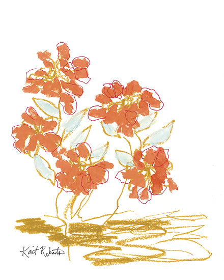 Kait Roberts KR890 - KR890 - Orange You Glad I Grew - 12x16 Abstract, Flowers, Orange Flowers, Blooms, Botanical from Penny Lane