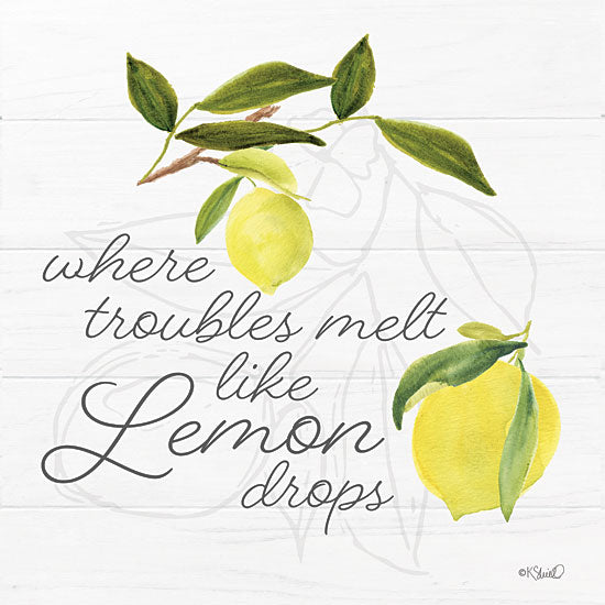 Kate Sherrill KS157 - KS157 - Lemon Drops    - 12x12 Lemons, Humorous, Calligraphy, Signs from Penny Lane